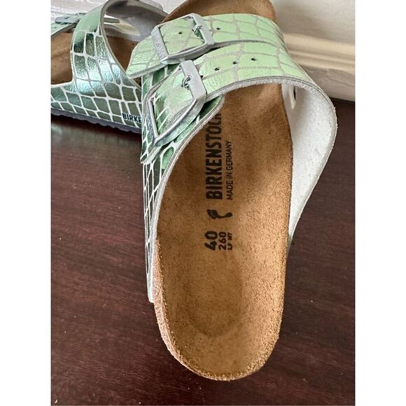 BIRKENSTOCK Arizona MF Gator Gleam Mineral sandals size EU40, US9 - Picture 3 of 16